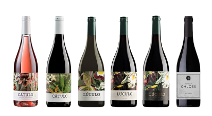 Conjunto de vinos agrupados de diferentes variedades, pertenecientes a BODEGAS LA CASA DE LÚCULO