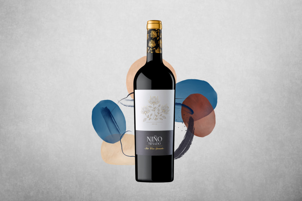 Botella de vino, variedad Niño Mimado, de la Bodega Esteban Martin