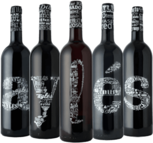 Conjunto de vinos de diferentes variedades de Pago Ayles