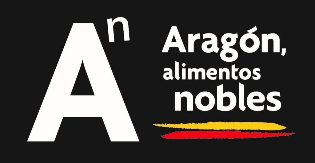 Logo Aragon alimentos nobles fondo negro